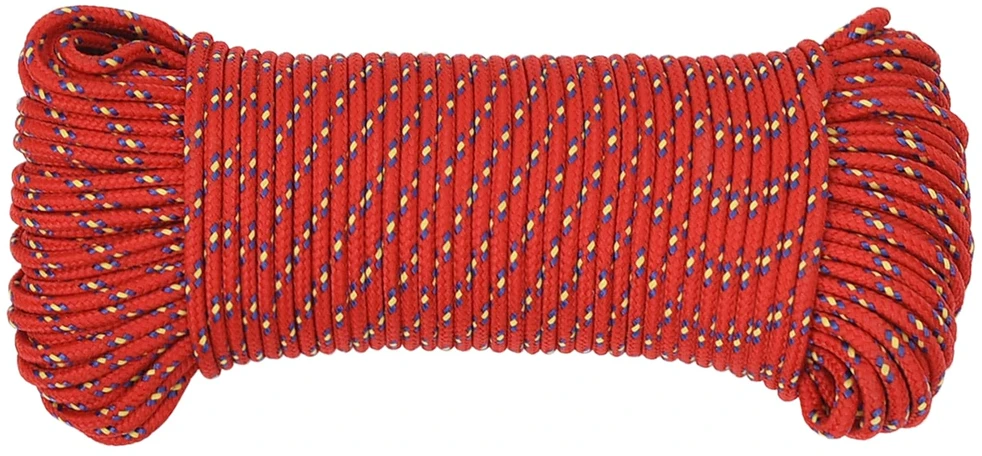 Daugiafunkcinė buitinė virvė 5 mm 50 m Raudona PP