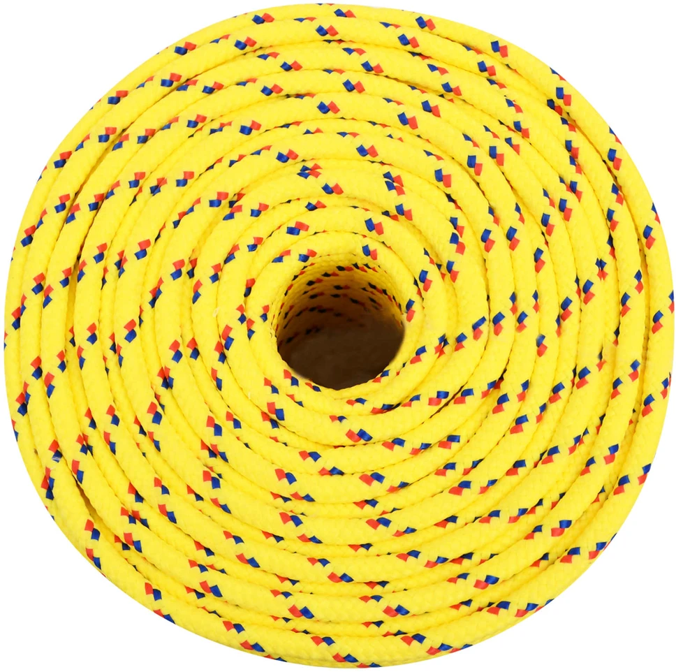 Daugiafunkcinė buitinė virvė 6 mm 100 m Geltona PP