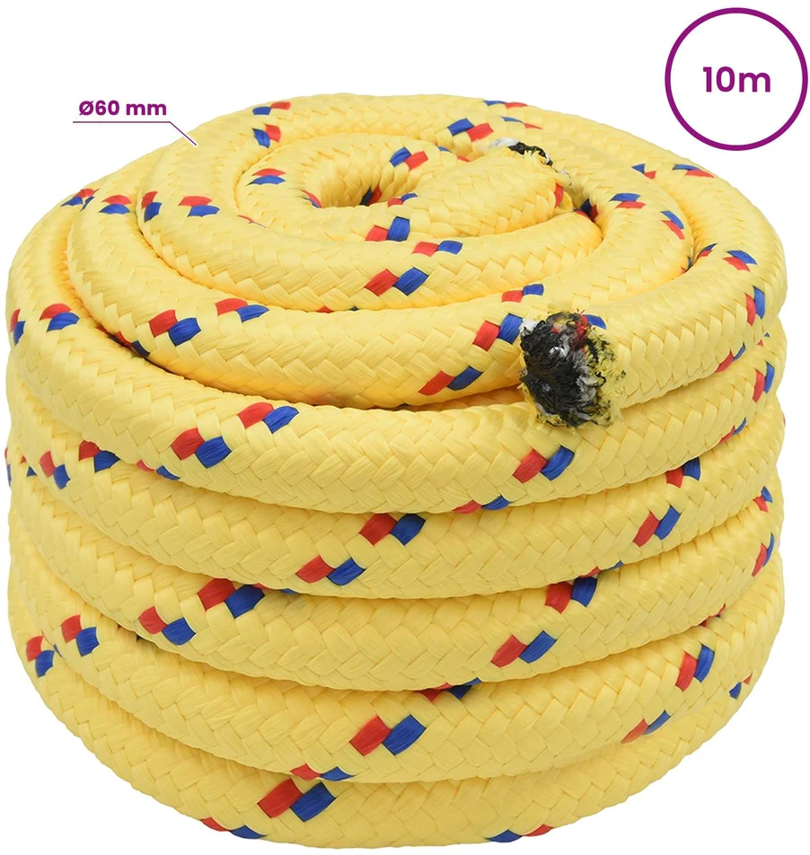 Daugiafunkcinė buitinė virvė 60 mm 10 m Geltona PP