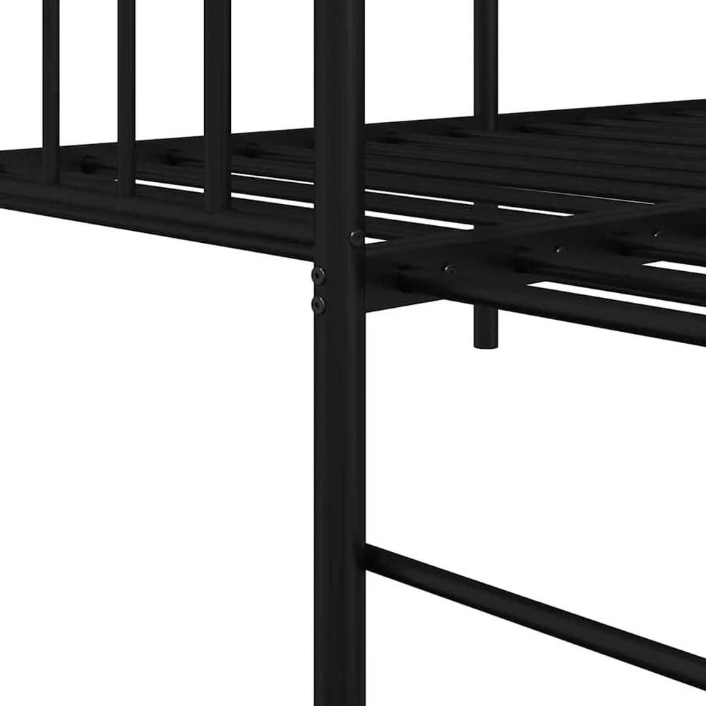 Lova Dienos lovos rėmas Juoda 80 x 200 cm Plienas
