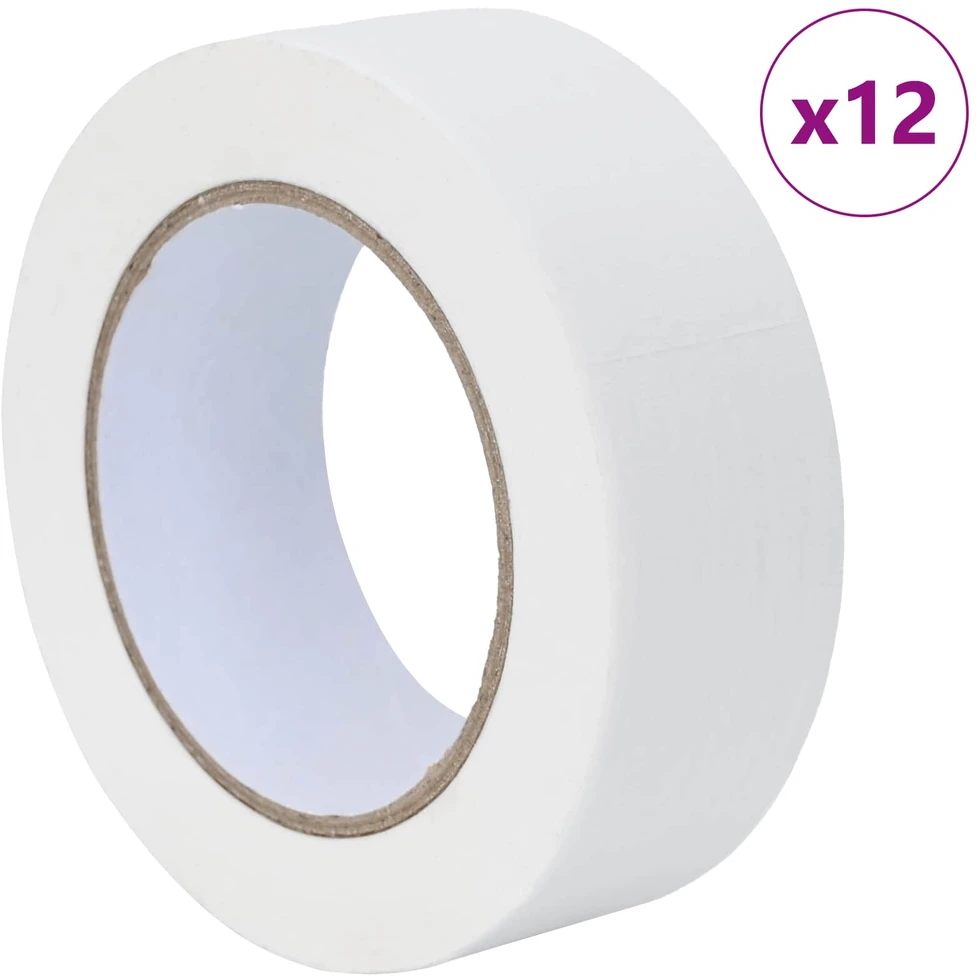 Dažytojo maskavimo juostos 12 vnt. Balta 38mm x 50m Popierius