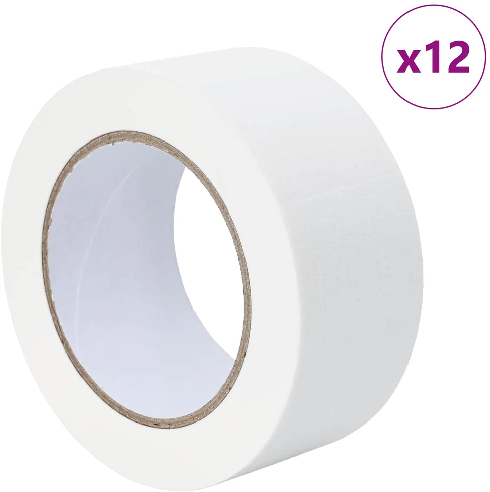 Dažytojo maskavimo juostos 12 vnt. Balta 50mm x 50m Popierius