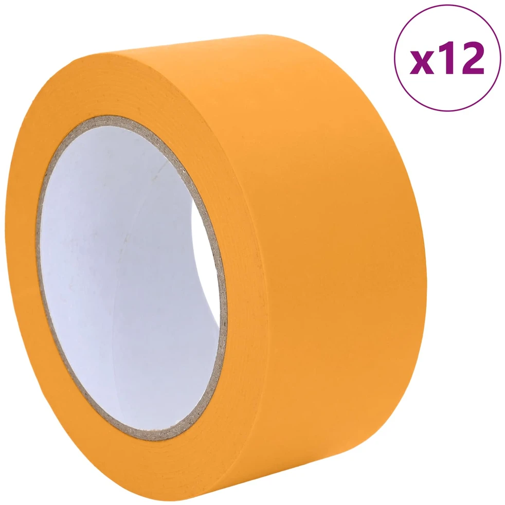 Dažytojo maskavimo juostos 12 vnt. Geltona 50mm x 50m Popierius