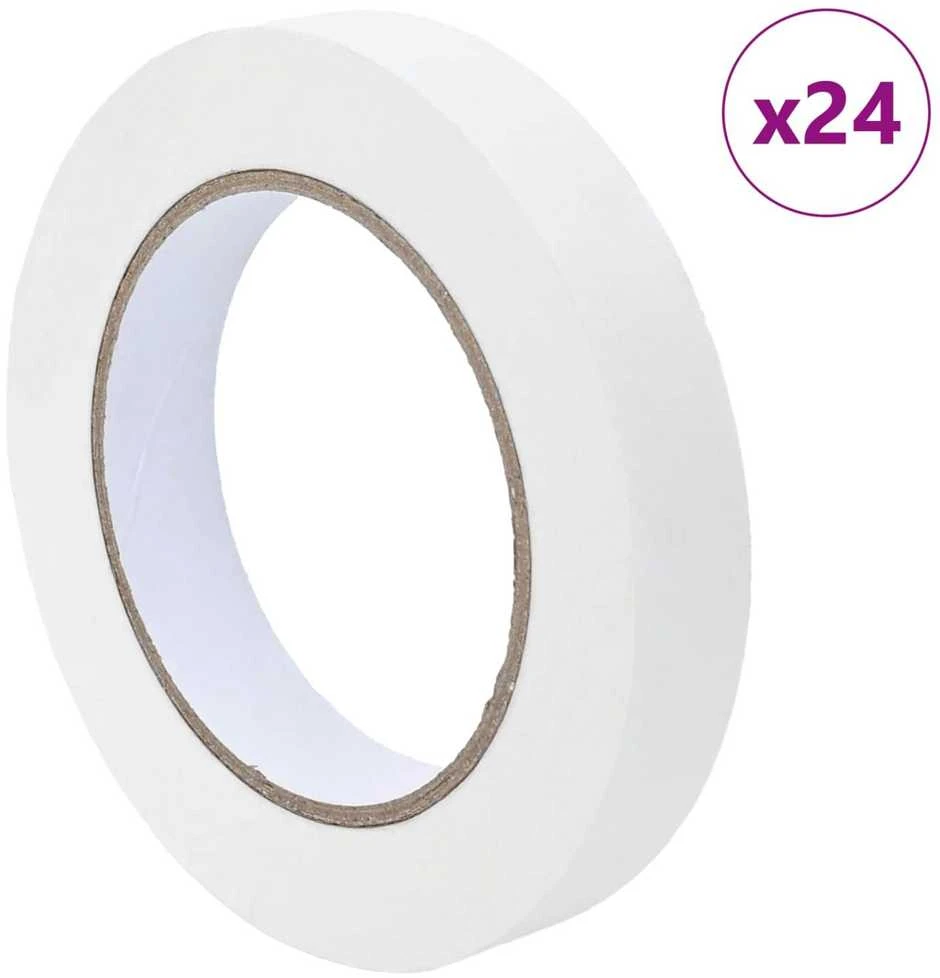 Dažytojo maskavimo juostos 24 vnt. Balta 19mm x 50m Popierius