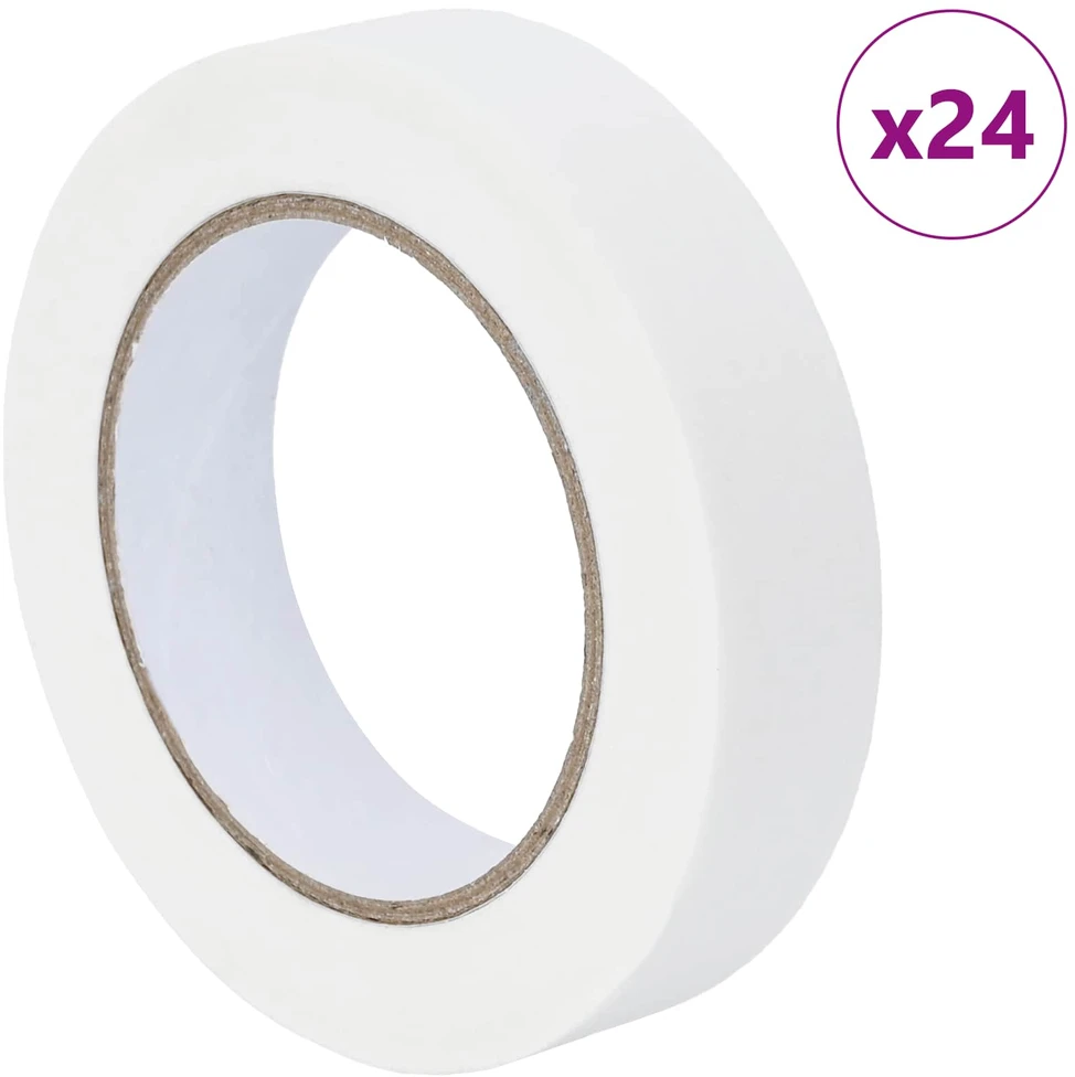 Dažytojo maskavimo juostos 24 vnt. Balta 25mm x 50m Popierius