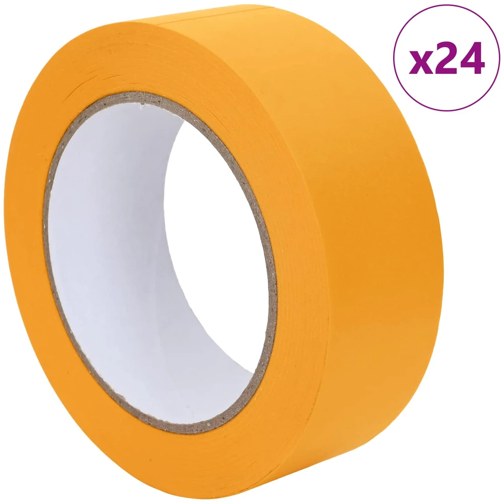 Dažytojo maskavimo juostos 24 vnt. Geltona 38mm x 50m Popierius