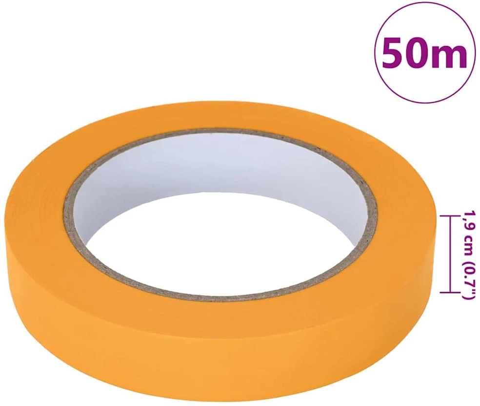 Dažytojo maskavimo juostos 24 vnt. Geltona 19mm x 50m Popierius