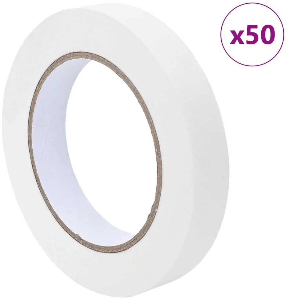 Dažytojo maskavimo juostos 50 vnt. Balta 19mm x 50m Popierius