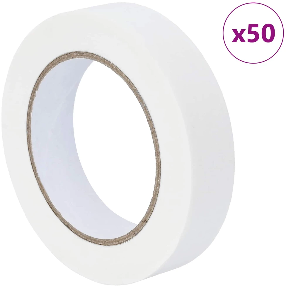 Dažytojo maskavimo juostos 50 vnt. Balta 25mm x 50m Popierius