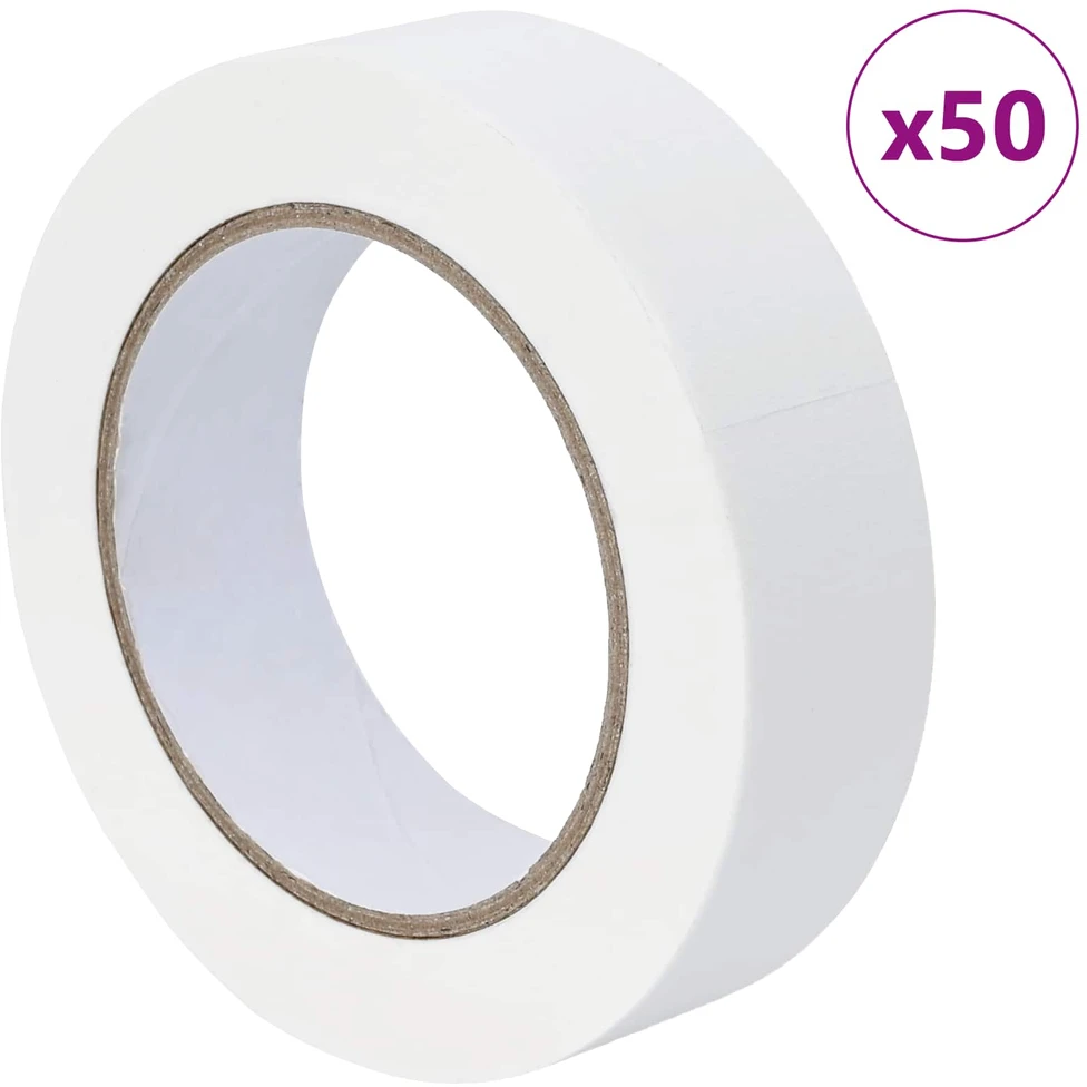 Dažytojo maskavimo juostos 50 vnt. Balta 30mm x 50m Popierius