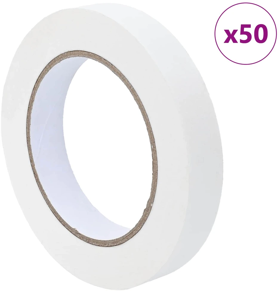 Dažytojo maskavimo juostos 50 vnt. Balta 19mm x 50m Popierius