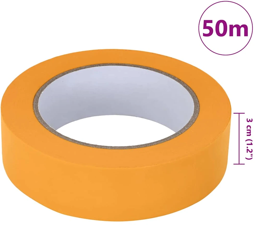Dažytojo maskavimo juostos 50 vnt. Geltona 30mm x 50m Popierius