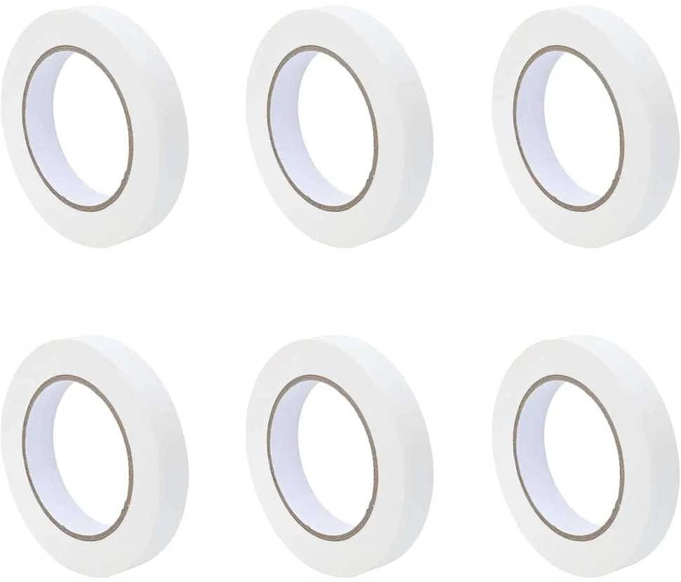 Dažytojo maskavimo juostos 6 vnt. Balta 19mm x 50m Popierius