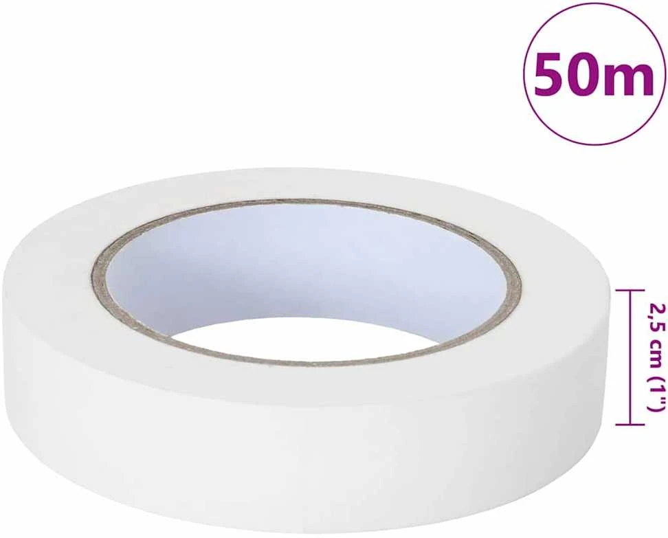 Dažytojo maskavimo juostos 6 vnt. Balta 25mm x 50m Popierius
