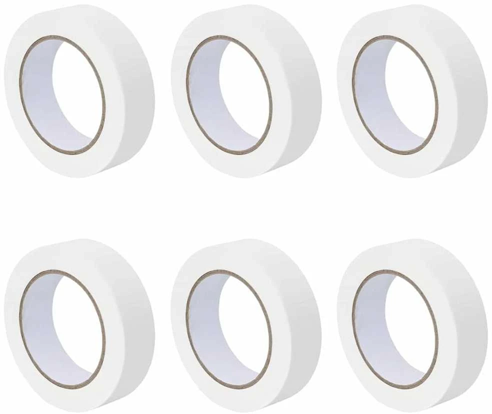 Dažytojo maskavimo juostos 6 vnt. Balta 30mm x 50m Popierius