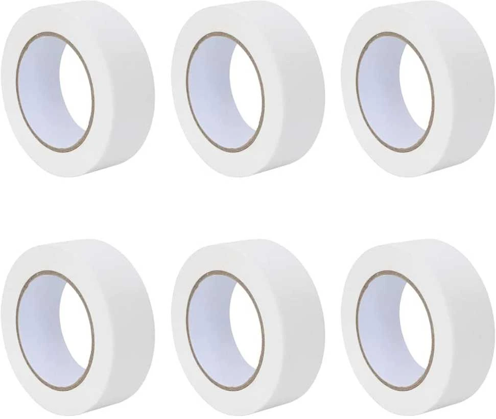 Dažytojo maskavimo juostos 6 vnt. Balta 38mm x 50m Popierius