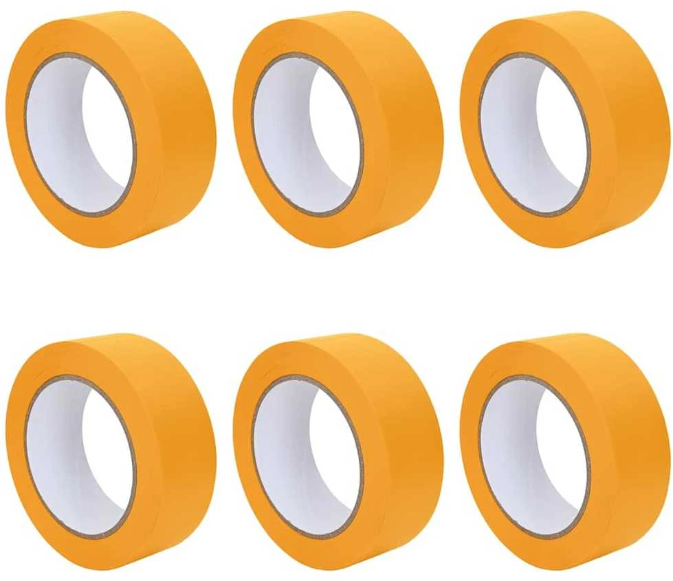 Dažytojo maskavimo juostos 6 vnt. Geltona 38mm x 50m Popierius