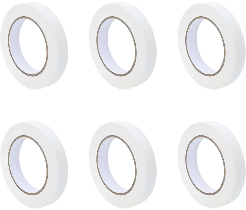 Dažytojo maskavimo juostos 6 vnt. Balta 19mm x 50m Popierius