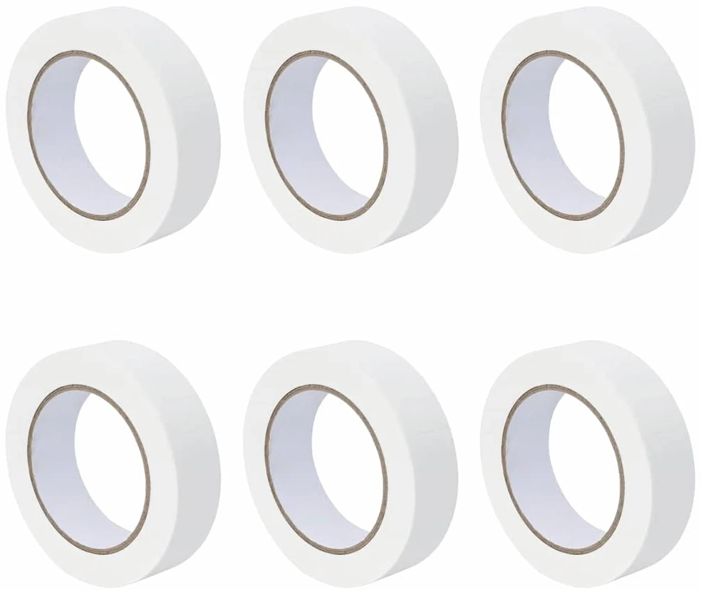 Dažytojo maskavimo juostos 6 vnt. Balta 30mm x 50m Popierius