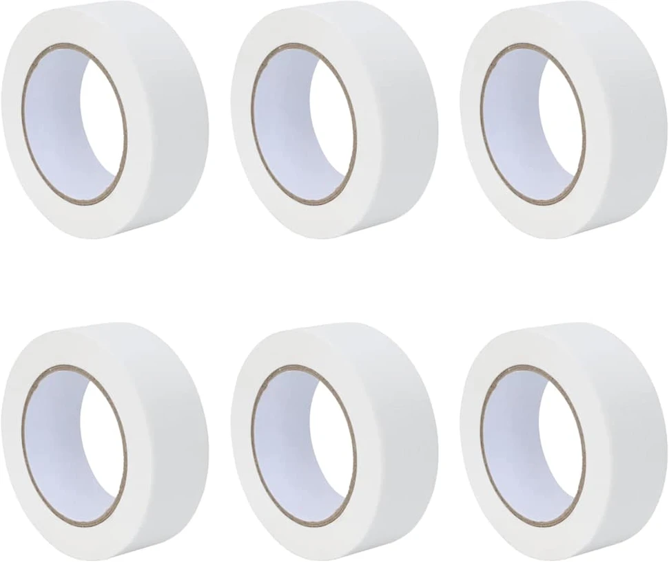 Dažytojo maskavimo juostos 6 vnt. Balta 38mm x 50m Popierius
