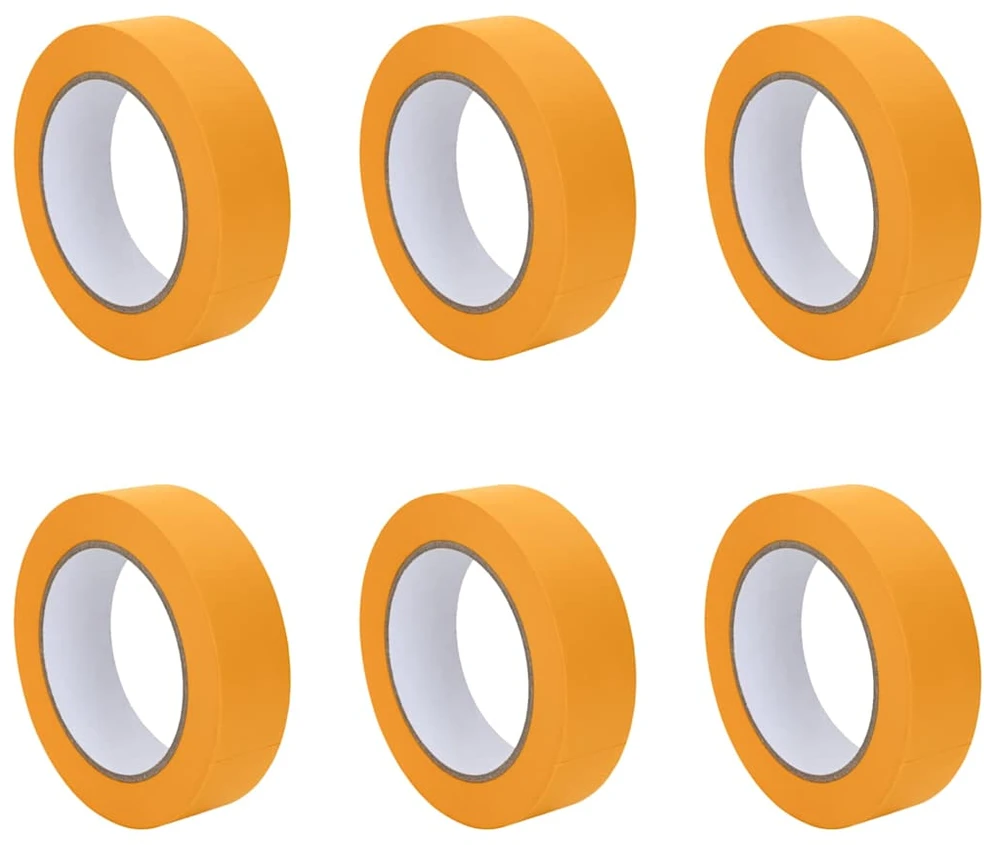 Dažytojo maskavimo juostos 6 vnt. Geltona 30mm x 50m Popierius