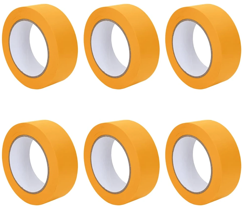Dažytojo maskavimo juostos 6 vnt. Geltona 38mm x 50m Popierius
