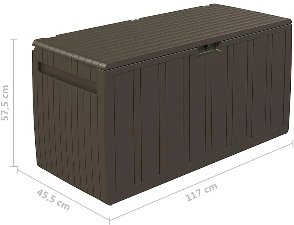 Dėžė pagalvėlėms, rudos spalvos, 117x45,5x57,5cm, 270l