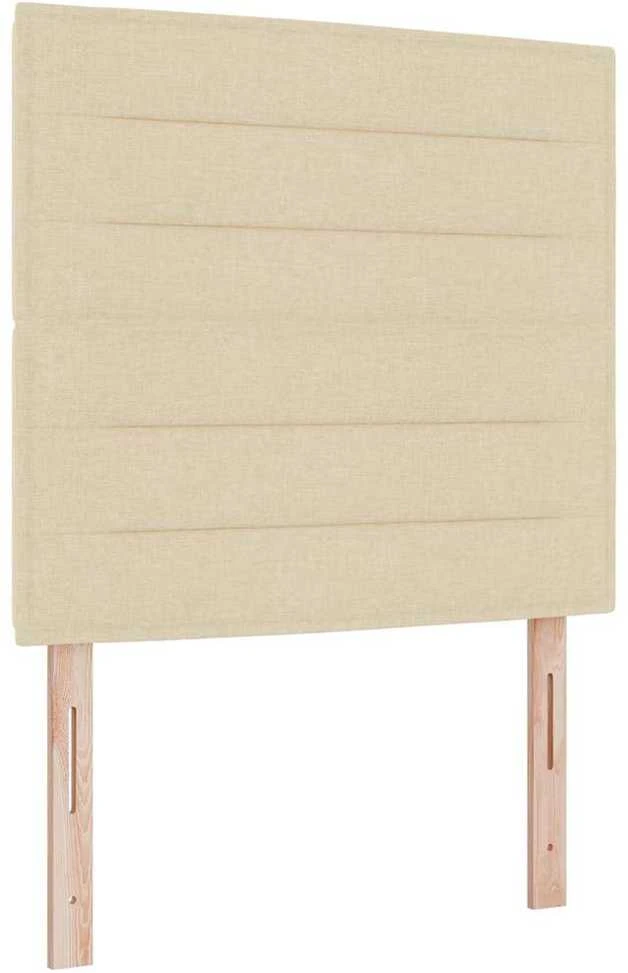 Kiemas lova su čiužiniu su LED Kreminė 100 x 200 cm audinys