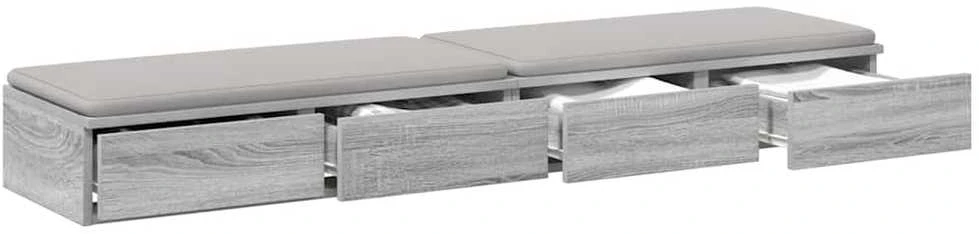 Lovos stalčiai Pilkas Sonoma 150 x 36,5 x 16,5 cm