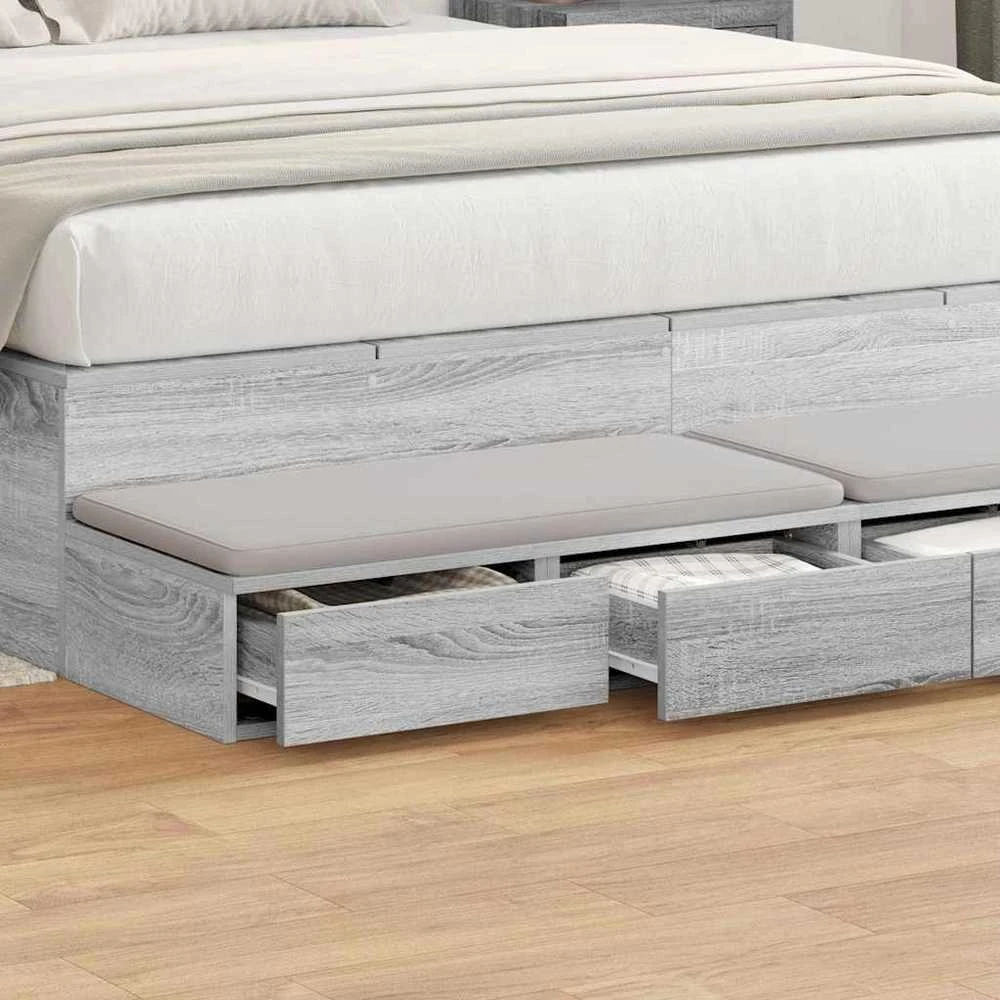 Lovos stalčiai Pilkas Sonoma 150 x 36,5 x 16,5 cm