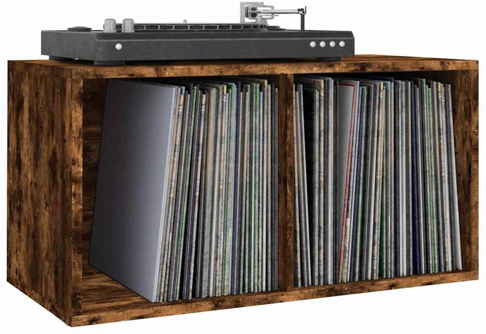 Dėžė vinilinėms plokštelėms, ąžuolo, 71x34x36cm, mediena