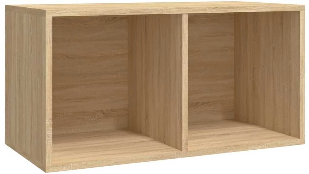 Dėžė vinilinėms plokštelėms, ąžuolo, 71x34x36cm, mediena