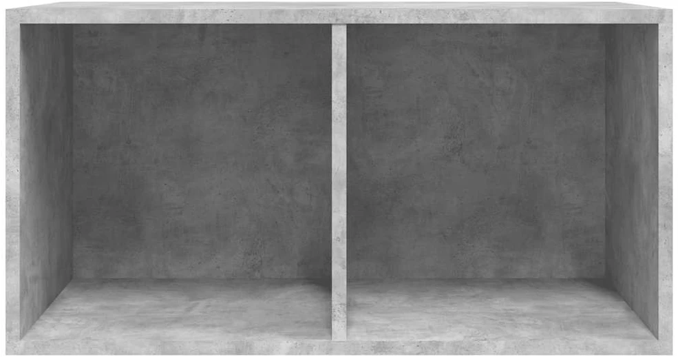 Dėžė vinilinėms plokštelėms, betono pilka, 71x34x36cm, mediena
