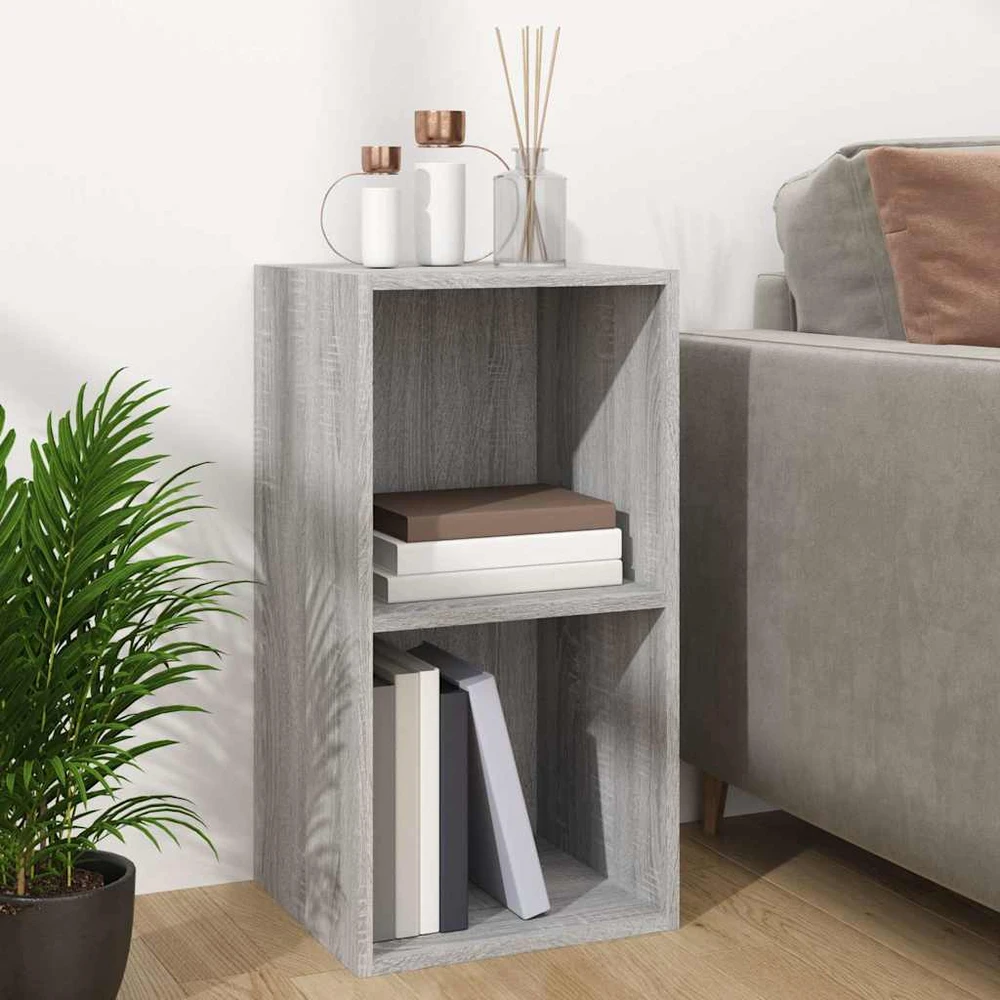 Dėžė vinilinėms plokštelėms, pilka, 71x34x36cm, mediena