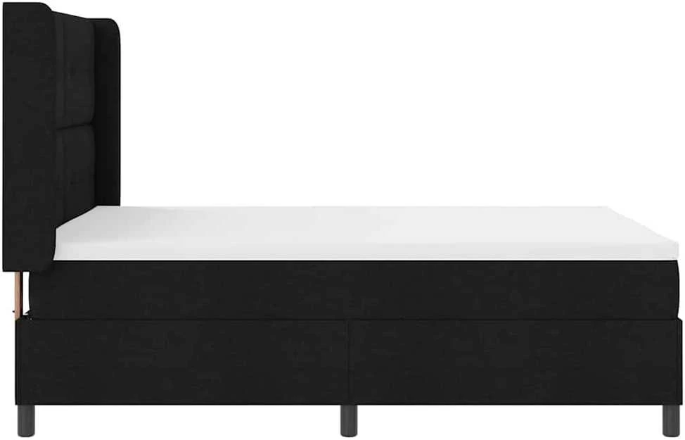 Kiemas lova su pagalve Juodas 200 x 140 cm audinys