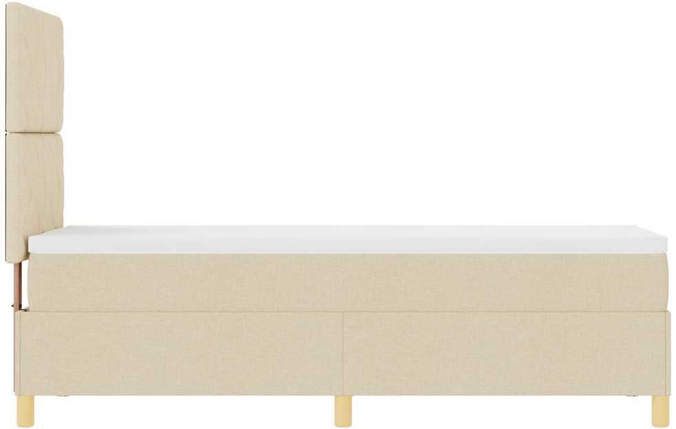 Kiemas lova su galvūgalio Kreminė 80 x 200 cm audinys