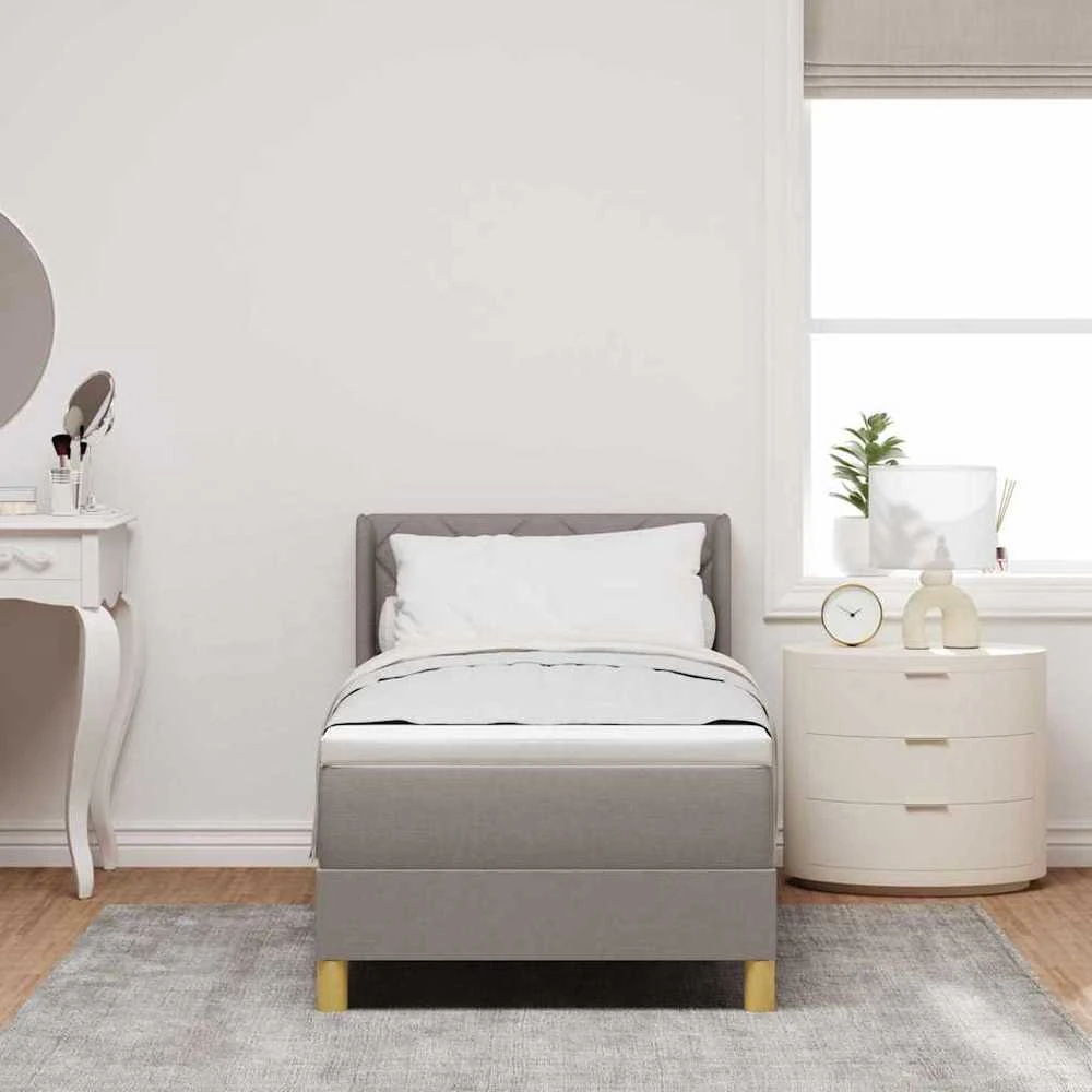 Kiemas lova su pagalve Tortora 200 x 80 cm audinys