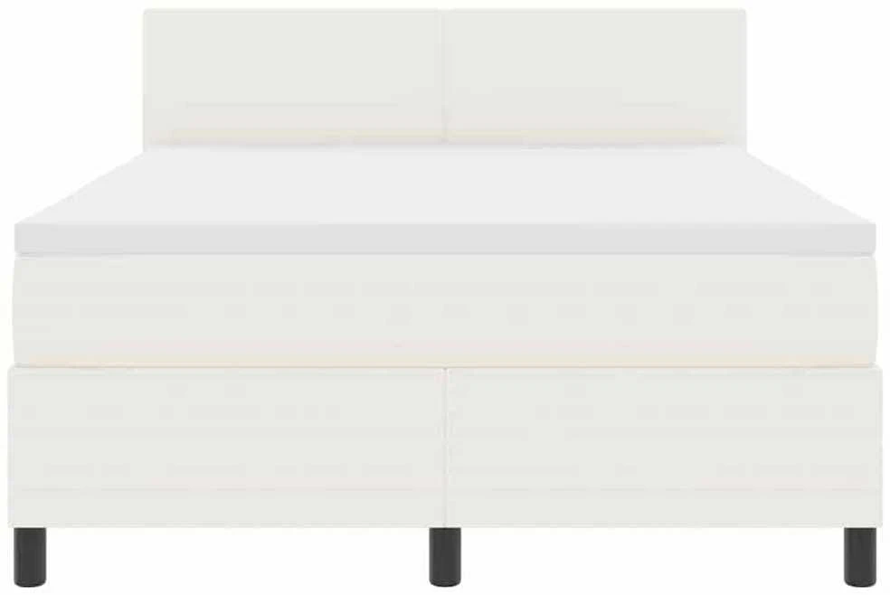 LED Čiužinio Lova su galvūgalio Kremas ir balta 160 x 200 cm
