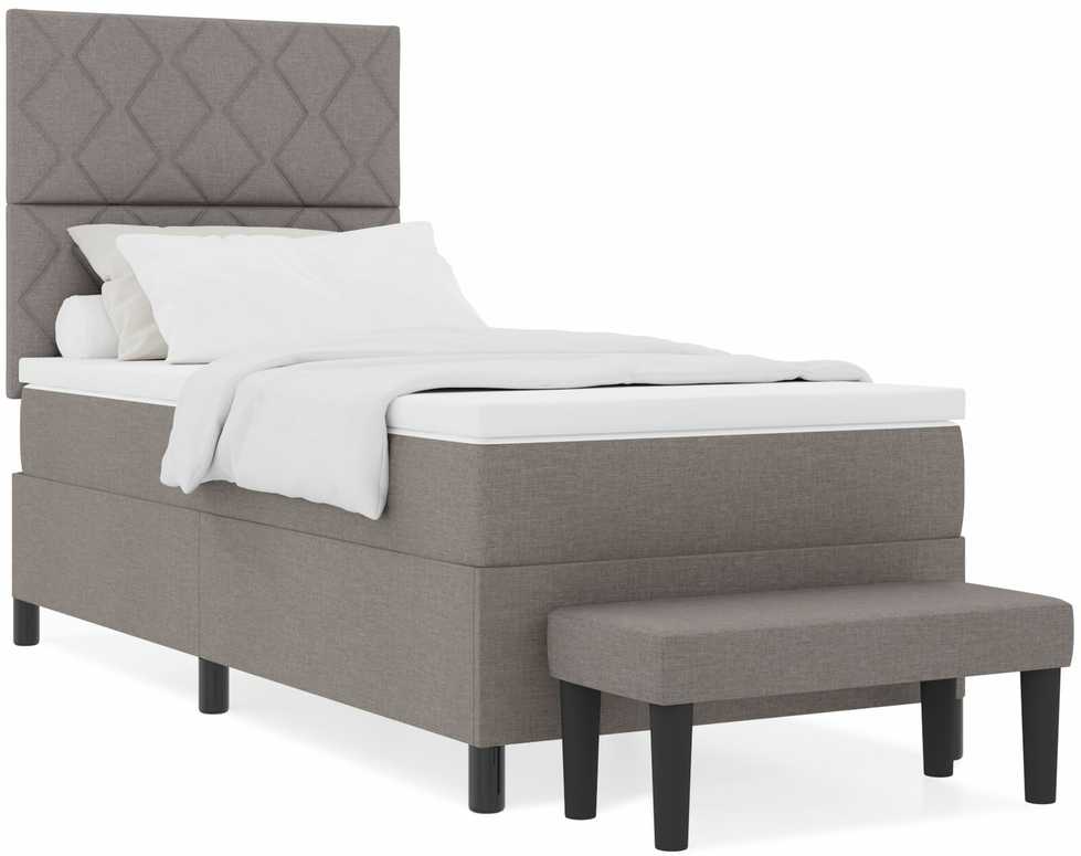 Kiemas lova su pagalve Tortora 90 x 190 cm audinys