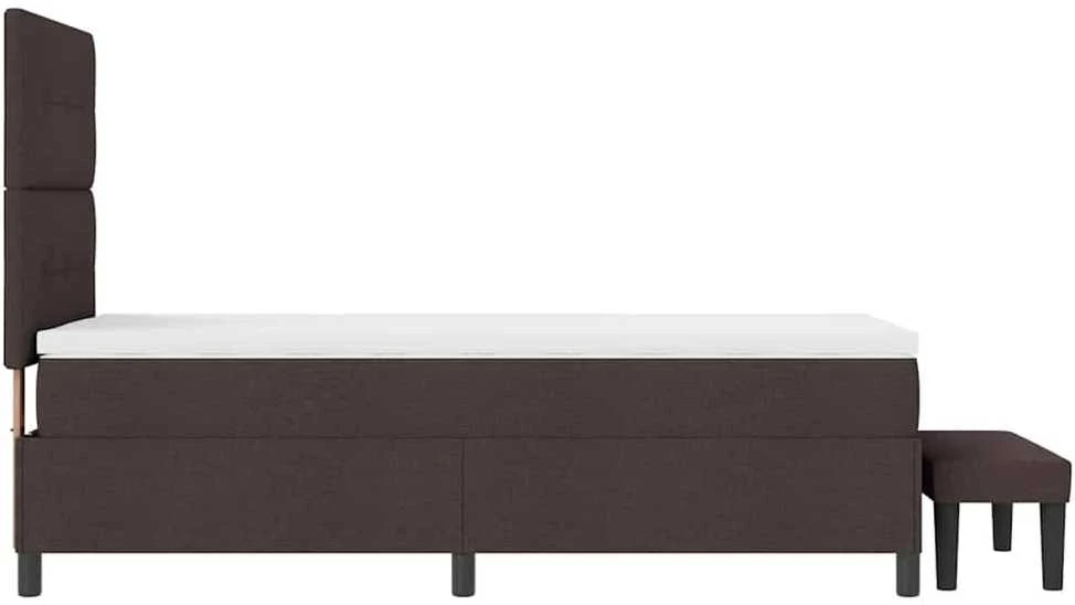 Kiemas lova su galvūgalio Tamsiai rudas 80 x 200 cm audinys