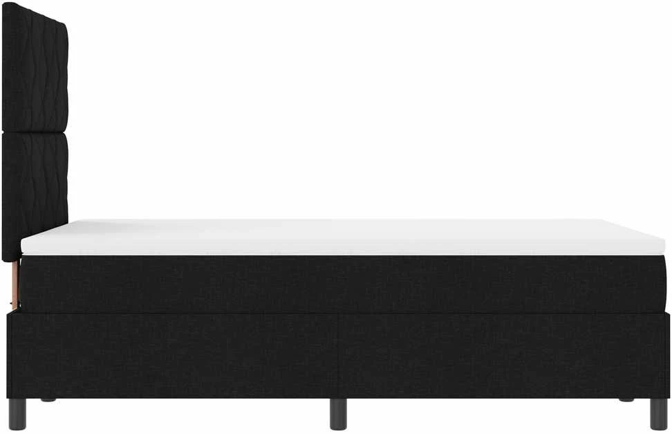 Kiemas lova su pagalve su galvūgalio Juoda 120 x 200 cm audinys
