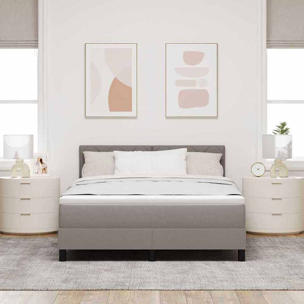 Kiemas lova su LED juostelėmis Tortora 140 x 200 cm audinys