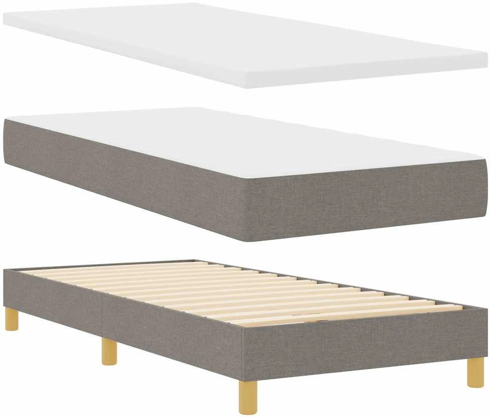 Kiemas lova su pagalve Tortora 90 x 200 cm audinys