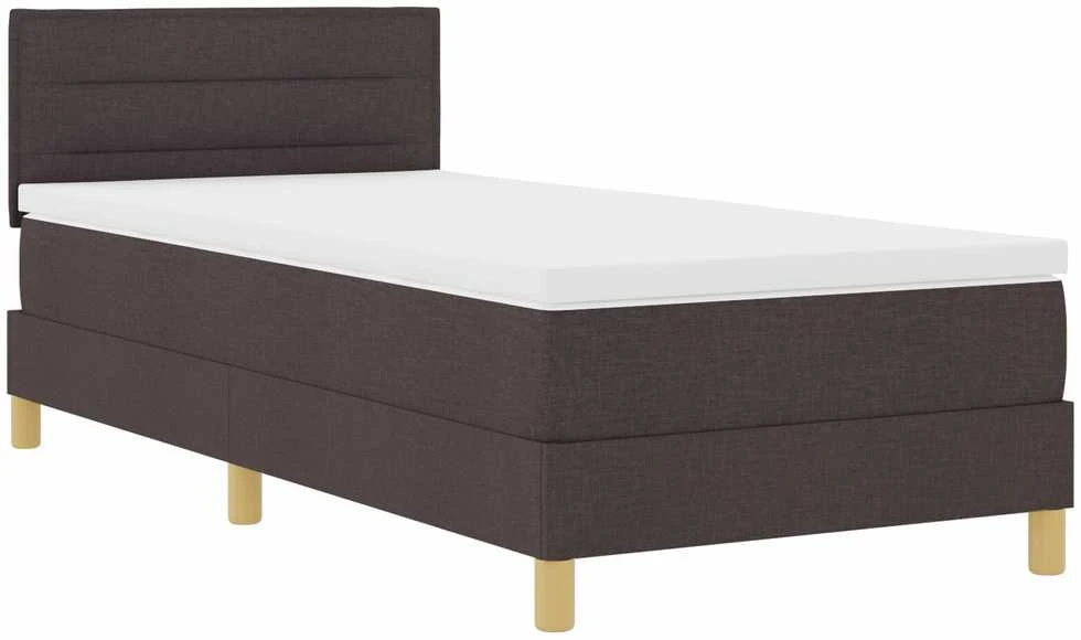 Kiemas lova su pagalve Tamsiai rudas 90 x 190 cm audinys