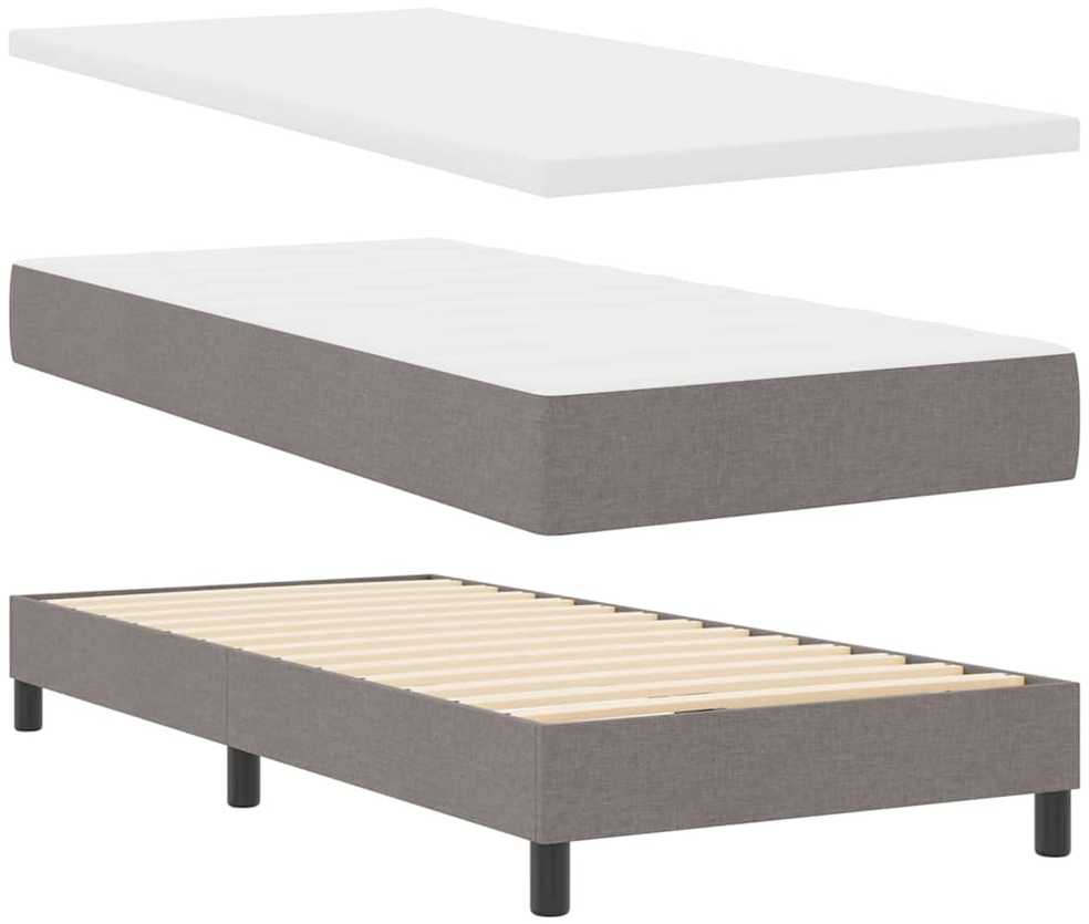 Kiemas lova su galvūgalio Taupe 200 x 80 cm audinys