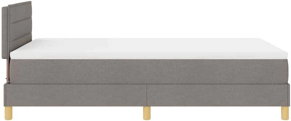 LED Čiužinio Lova su galvūgalio Taupe 120 x 200 cm audinys