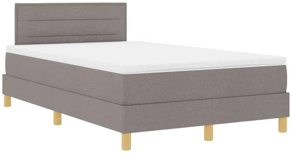 LED Čiužinio Lova su galvūgalio Taupe 120 x 200 cm audinys