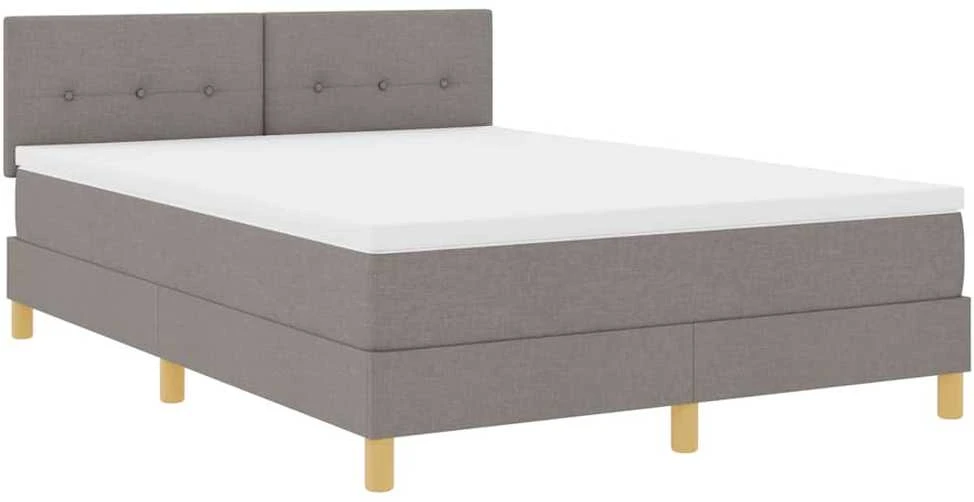 LED Čiužinio Lova su galvūgalio Taupe 160 x 200 cm audinys