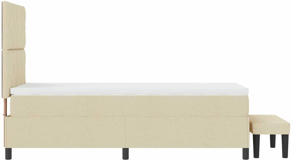Kiemas lova su galvūgalio Kreminė 100 x 200 cm audinys