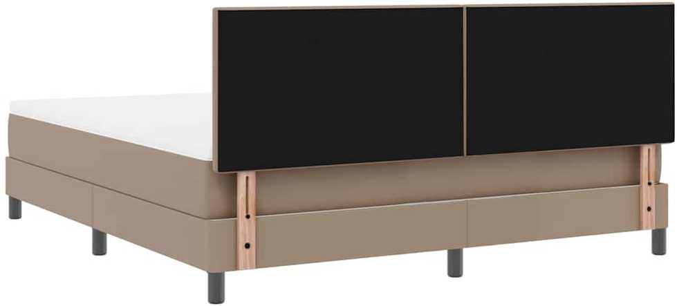 Kiemas lova su čiužiniu Kapučino 180 x 200 cm Dirbtinė oda